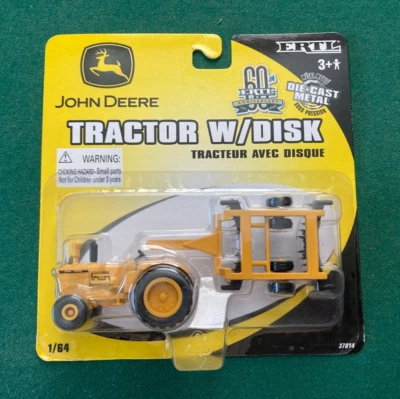 ERTL 1/64 John Deere Diecast  Tractor With Disk 37014 - Image 1 of 4
