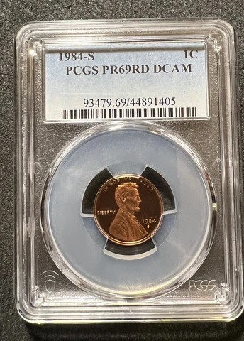 1984 S PROOF LINCOLN CENT PCGS PR69RD DCAM BEST BUY PRICE ON EBAY w/FREE S&H Cover