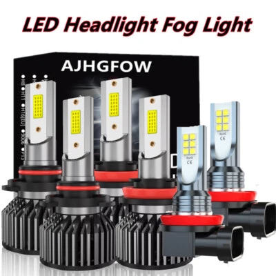 SET For Honda BR-V 2018 2019 Combo LED Headlight High Low Beam + Fog Light Bulbs - Image 1 of 4