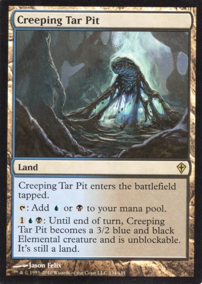 2X CREEPING TAR PIT 134/145 WORLDWAKE MTG MAGIC NM X2 (yourdeckbuilder) - Image 1 of 1