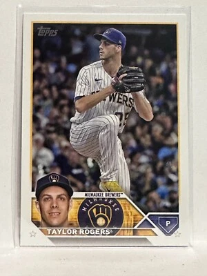 #233 Taylor Rogers Milwaukee Brewers 2023 Topps Series One Baseball Card - Image 1 of 2