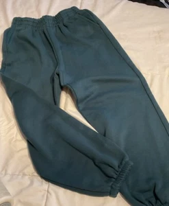 NEE Zara Dark Green Seam Detail Plush Jogging SweatPants Girl's Size 10 - Picture 1 of 5