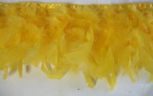 Bulk Gold Feather Trim Chandelle Premium per 5 yards - Picture 1 of 2