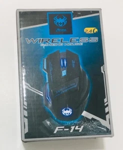 ZELOTES F-14 Gaming Mouse F14 USB 2.4G Hz Wireless 2400 DPI 7 Buttons LED  - Picture 1 of 2