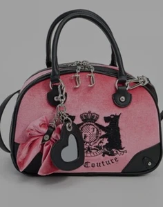 Juicy Couture Classical signature Candy Pink Daydreamer Hollyhock Bowling Bag - Picture 1 of 8