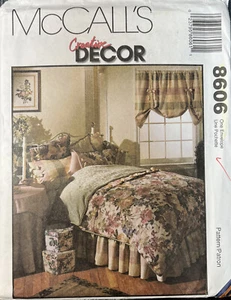 McCalls Uncut Pattern 8606 Creative Bedroom Decor Comforter Pillow Curtain Uncut - Picture 1 of 3