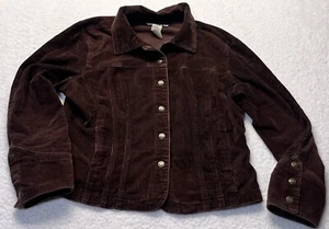 Vintage AMI Cord Trucker Jacke Damen MEDIUM Stretch Y2K Gorpcore Boho Grunge - Bild 1 von 4