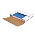 10 1/4 X 8 1/4 X 1 1/4" Multi Depth White Corrugated Bookfold - 50  Mailer Boxes