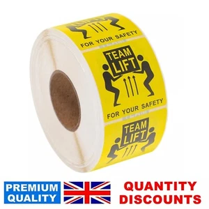  1 Rolle Verpackung Aufkleber schwer Versandetiketten Team Lift Sticker Klebstoffe - Bild 1 von 16