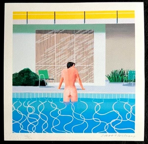 David Hockney - Lithographie COA Originale Signée Numérotée À La Main Limitée - Bild 1 von 12