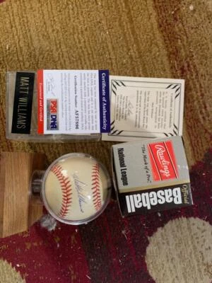 Pelota de béisbol Rawlings autografiada por Matt Williams PSA/DNA Foto 1 de 3