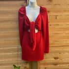 Red tie front dress from I Saw It First, size 10