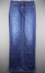 Pantalones de mezclilla para mujer 2015 Gap 1969 rectos reales talla baja oscuros 27 largos (MSR 30x32) - Imagen 1 de 9