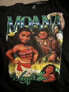 XL Black Moana 2 Maui Disney Shirt Size X-Large Disneyland Disneyworld Fashion - Picture 1 of 7