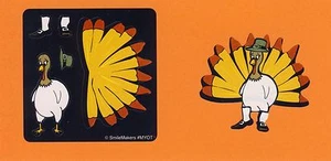 15 pegatinas de pavo de Acción de Gracias - favores de fiesta - recompensas - Imagen 1 de 1