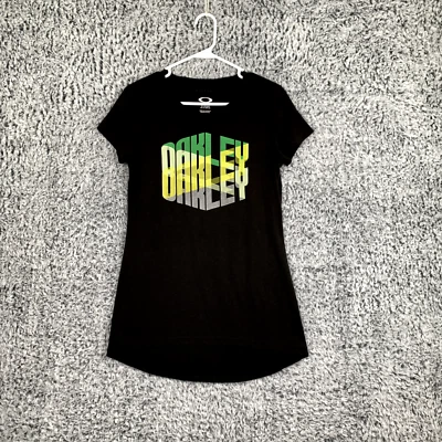 Camisa Oakley para mujer mediana negra multicolor logotipo 3D normal ropa de calle diaria Foto 1 de 4