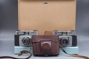 Job Lot 2 x Ilford Sportsman Vintage Film Cameras with 1 leather case (1354) - Picture 1 of 11