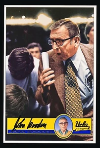 JOHN WOODEN Signed Autographed 4"x6" Photo Card UCLA Bruins - Picture 1 of 2