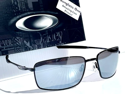 Gafas de sol Oakley SQUARE WIRE negras brillantes polarizadas Galaxy lentes cromadas 4075 Foto 1 de 4