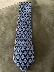NWOT. LANVIN Men's Navy Blue Novelty Martini Silk Neck Tie - Bild 1 von 4
