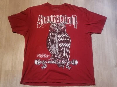Steadfast Brand Men's 2XL Short Sleeve T-Shirt Dark Red Owl - Image 1 of 4