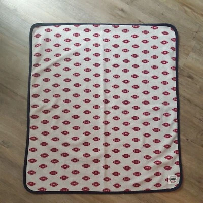 Carters Just One You Baby Blanket Property Of Awesome Parents Grey Football #1 - Image 1 of 3