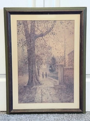 Impresión enmarcada mate View Of Wapping Street firmada por Paul Sawyier edición limitada Foto 1 de 4