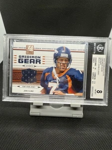 2004 Donruss Elite Gridiron Gear John Elway #GG-23 Bronze /250 (MEM) BGS 8 - Picture 1 of 2