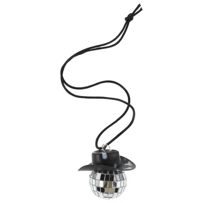  Disco Ball Keychain Car Mirror Ornament Charm Cowboy Hat Accessory for - Image 1 of 4