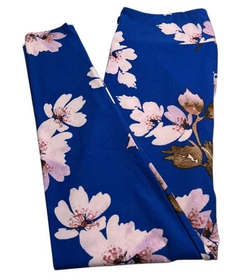 Leggings LuLaRoe TC Alto Curvilíneo Floral MADERA DE PERRO Acuarela Rosa Flor Salón Fit Foto 1 de 4