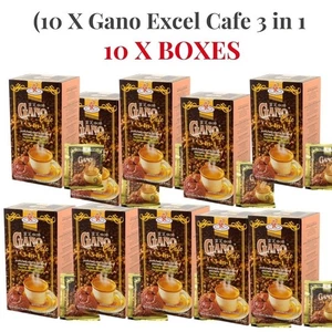 10 X Café Gano Excel 3 en 1 Café Ganoderma Reishi Halal (20 sobres) ENVÍO DHL - Imagen 1 de 7