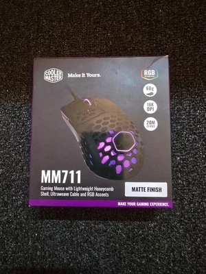 COOLER MASTER- [MM711] Wired Gaming Mouse W/RGB Lights- Black *** - Image 1 of 4