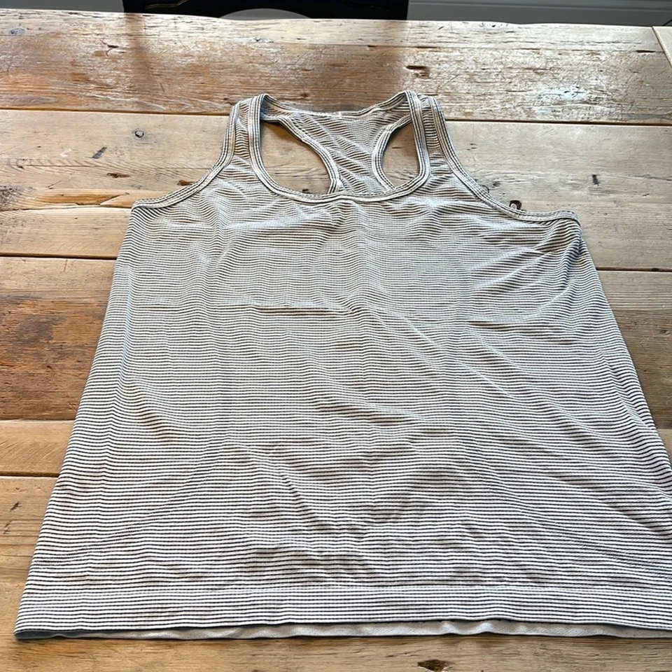 Lululemon - Swiftly Tech Tank - 12 - Black White Stripe - Image 1 of 4