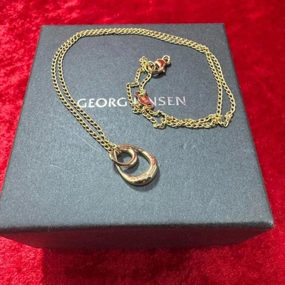 GEORG JENSEN Yellow Gold Pendant #1433 Offspring Jacqueline Rabun Denmark 750 - Image 1 of 4