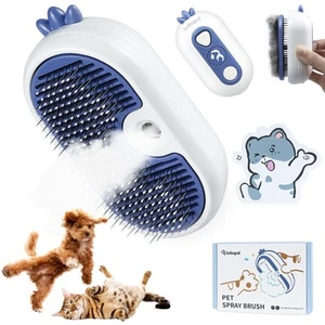 Cat Steam Brush,3 In 1 Cat Brush for Shedding,Self-Cleaning Cat Dog Grooming ... - Picture 1 of 7