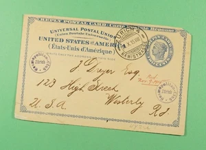 DR WHO 1915 REPLY POSTAL CARD WWI CENSORED USED IN SWITZERLAND TO USA R06825 - Picture 1 of 2