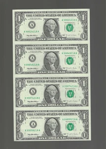 1995 US UNCUT SHEET $1 Dollar Bills - BEP FOLDER BOSTAN (A) FED BANK - Picture 1 of 4