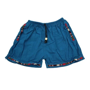 Kids Shorts Boys L Blue Elastic Waist Drawstring Bermuda Casual Bottoms - Picture 1 of 10
