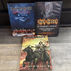 (3) Iron Maiden DVD Lot 12 Wasted Years Death Road Rock Rio Death on the Road - Picture 1 of 9