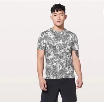 Lululemon Short Sleeve Floral Pattern Shirt No Tag Reflective Breathe Repeat - Image 1 of 4