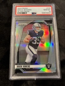 2024 Panini Prizm Brock Bowers 315 Silver Prizm PSA 10 Rookie,RC - Picture 1 of 3