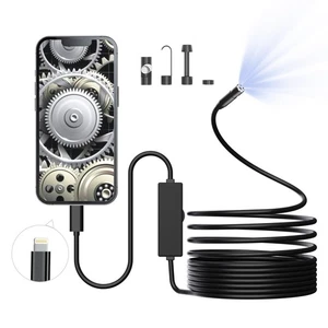 Endoscope Camera with Light, 1920P HD Borescope with 8 Adjustable LED Lights,... - Picture 1 of 6