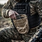 USMC COYOTE MAGAZINE DUMP POUCH, AUFROLLBAR - 8465-01-558-5130 - MOLLE - CIF