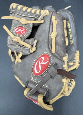 Guante de béisbol Rawlings de cuero 10,5 jóvenes niños derecho H1051BR tiro a la derecha Foto 1 de 4