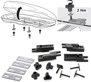 Thule T Track Bolts Adapter Fitting Kit for Roof Box / Roof Rack Bars 697104 - Picture 1 of 5