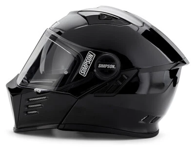 Simpson MOD  Bandit Full Face Helmet - GLOSS BLACK, All Sizes - Image 1 of 2