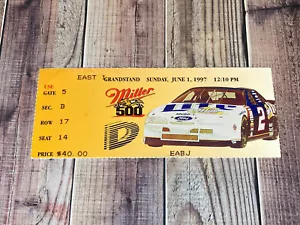 1997 Miller 500 Dover Downs Racing Ticket Stub 6/1/97 - Picture 1 of 4