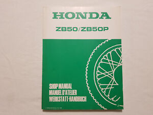 Honda : Manuel d'atelier - ZB 50 / ZB 50P - 1988