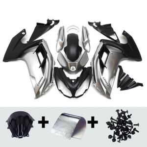 Silver Black ABS Fairings for Kawasaki Ninja 650r ER-6F 2012 2013 2014 2015 2016 - Picture 1 of 9
