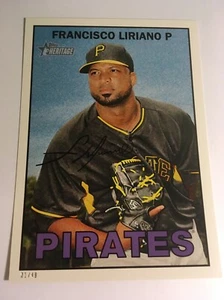 2016 Topps Heritage Jumbo 5x7 Francisco Liriano Pirates 326 #'d 01/49 - Picture 1 of 1